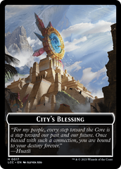 City's Blessing // Pirate (0005) Double-Sided Token [The Lost Caverns of Ixalan Commander Tokens] | PLUS EV GAMES 