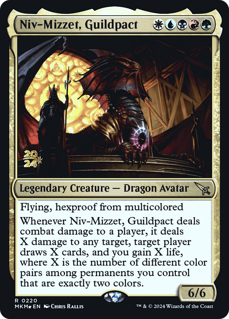 Niv-Mizzet, Guildpact [Murders at Karlov Manor Prerelease Promos] | PLUS EV GAMES 