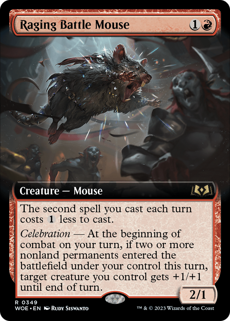 Raging Battle Mouse (Extended Art) [Wilds of Eldraine] | PLUS EV GAMES 