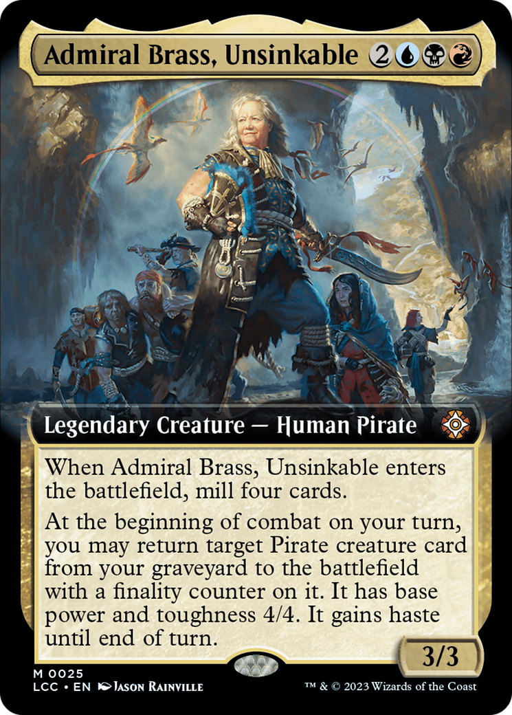 Admiral Brass, Unsinkable (Extended Art) [The Lost Caverns of Ixalan Commander] | PLUS EV GAMES 