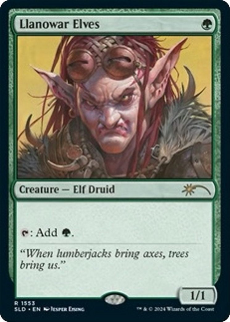 Llanowar Elves (1553) (Rainbow Foil) [Secret Lair Drop Series] | PLUS EV GAMES 