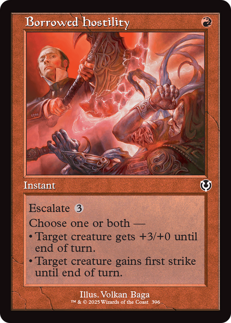 Borrowed Hostility (Retro Frame) [Innistrad Remastered] | PLUS EV GAMES 