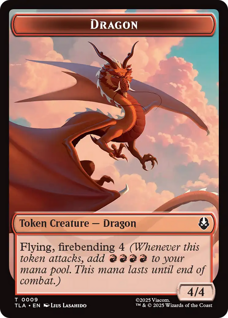 Dragon // Food (0019) Double-Sided Token [Avatar: The Last Airbender Tokens] | PLUS EV GAMES 