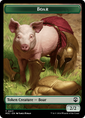 Boar (Ripple Foil) // Forest Dryad Double-Sided Token [Modern Horizons 3 Commander Tokens] | PLUS EV GAMES 