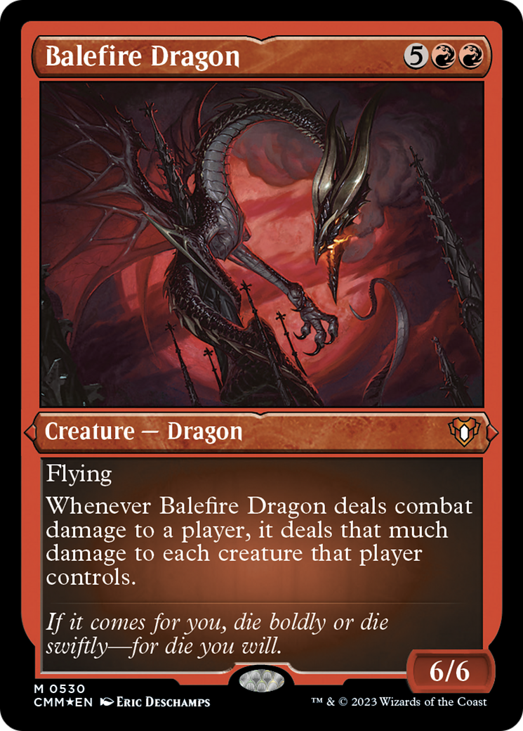 Balefire Dragon (Foil Etched) [Commander Masters] | PLUS EV GAMES 