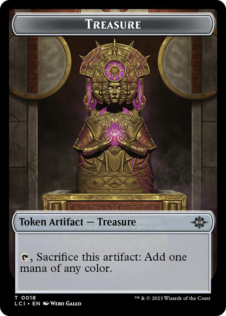 Treasure (0018) // Golem Double-Sided Token [The Lost Caverns of Ixalan Tokens] | PLUS EV GAMES 