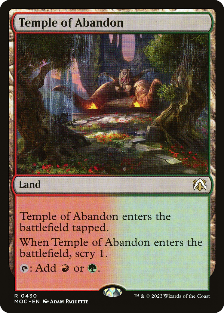 Temple of Abandon [March of the Machine Commander] | PLUS EV GAMES 