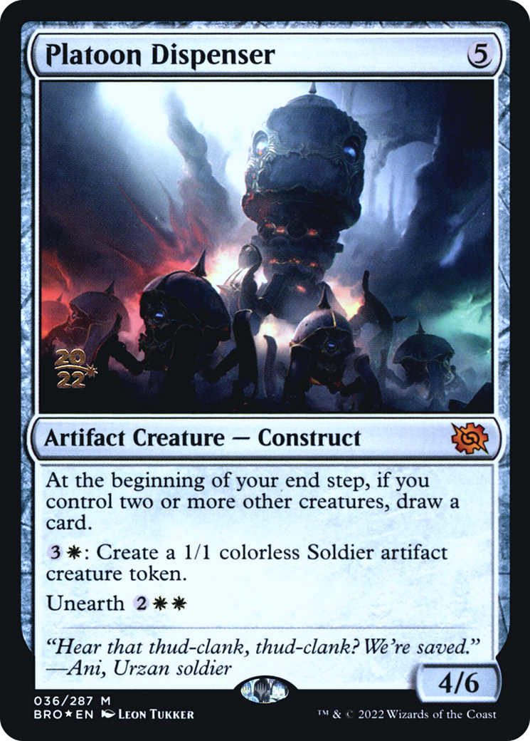 Platoon Dispenser [The Brothers' War: Prerelease Promos]