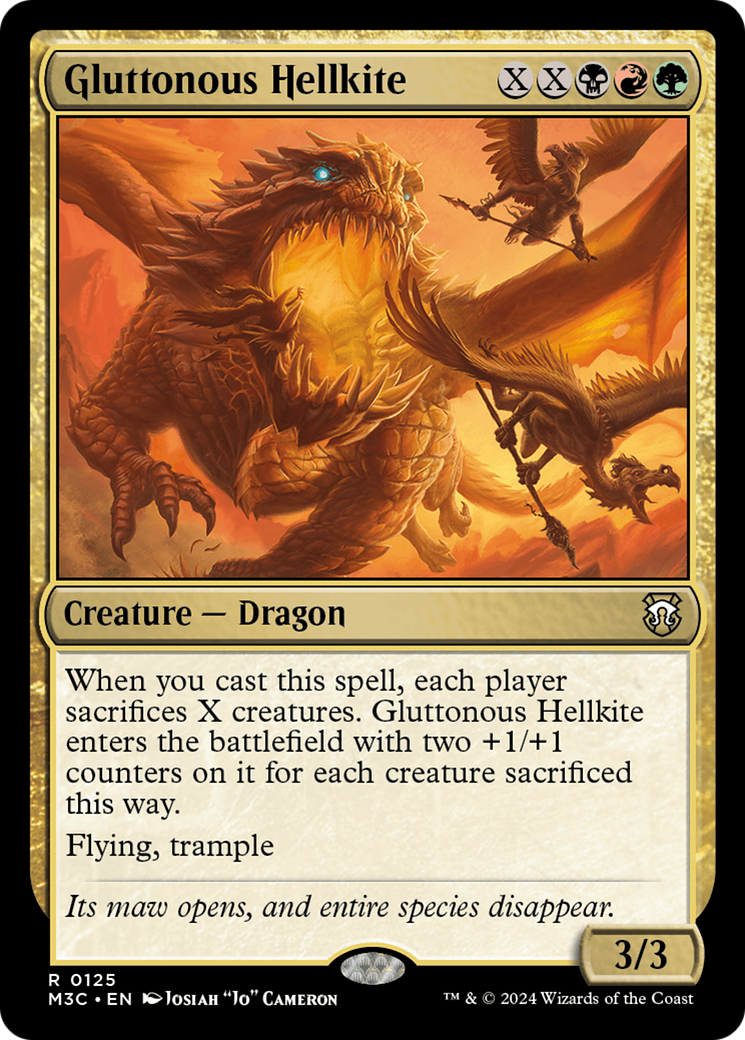 Gluttonous Hellkite [Modern Horizons 3 Commander] | PLUS EV GAMES 