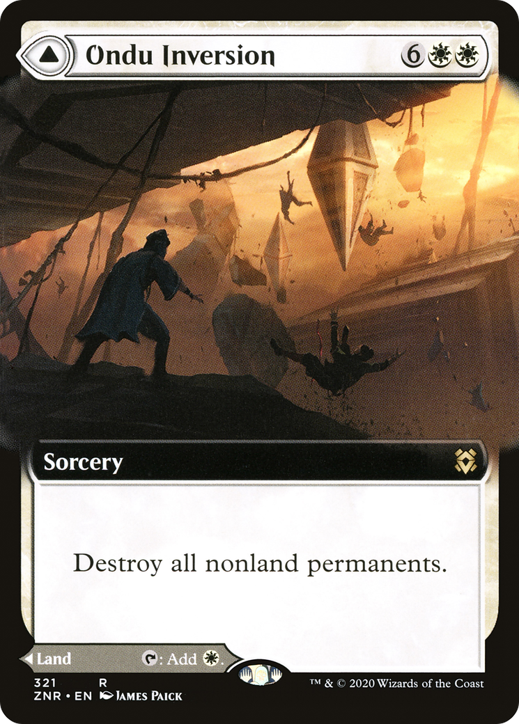 Ondu Inversion // Ondu Skyruins (Extended) [Zendikar Rising Extended Art]