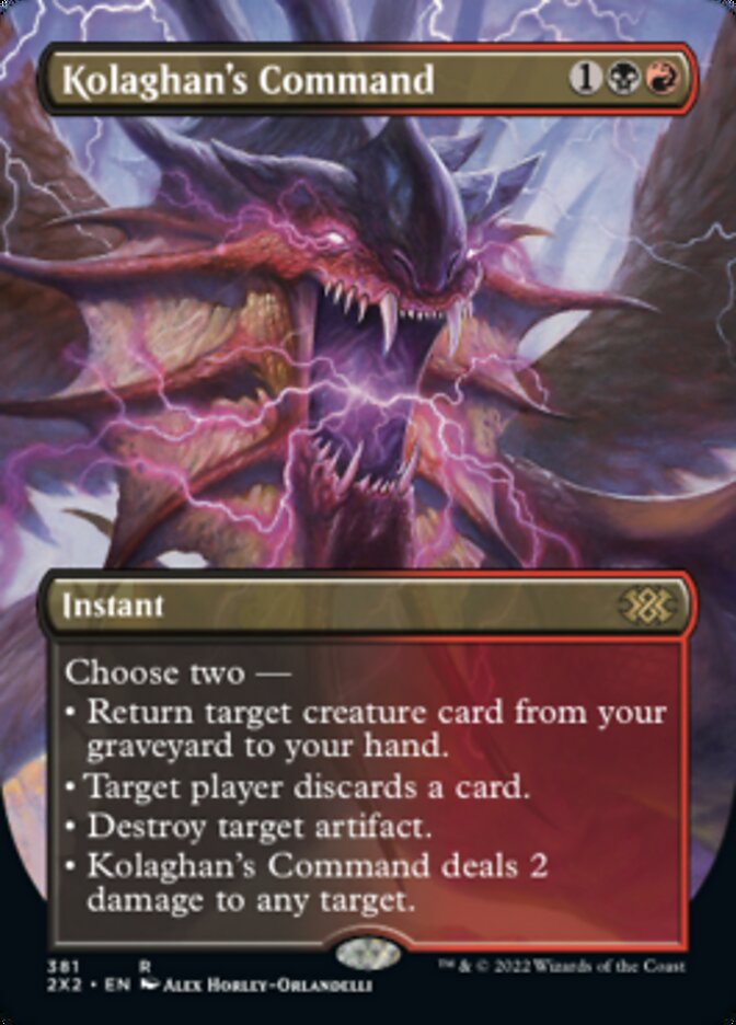 Kolaghan's Command (Borderless Alternate Art) [Double Masters 2022] | PLUS EV GAMES 