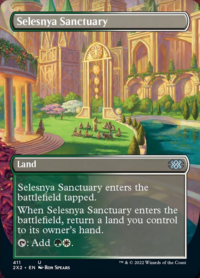 Selesnya Sanctuary (Borderless Alternate Art) [Double Masters 2022] | PLUS EV GAMES 