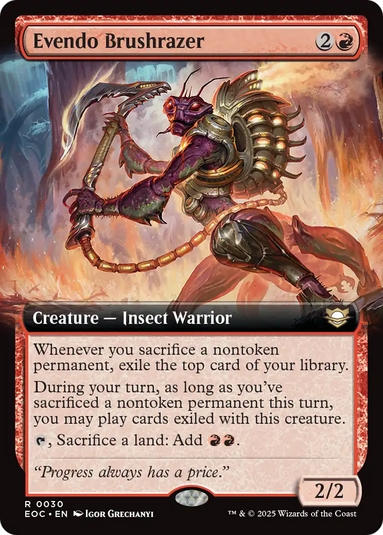 Evendo Brushrazer (Extended Art) [Edge of Eternities Commander] | PLUS EV GAMES 