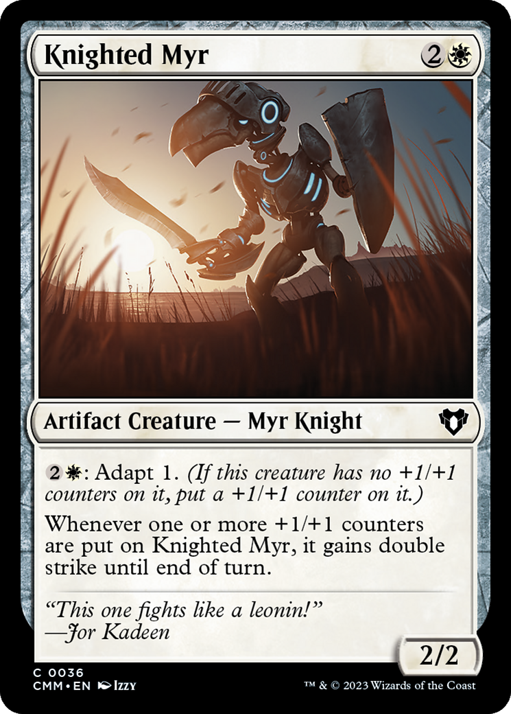 Knighted Myr [Commander Masters] | PLUS EV GAMES 