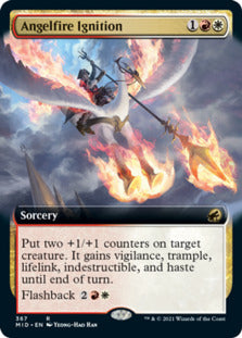 Angelfire Ignition (Extended Art) [Innistrad: Midnight Hunt] | PLUS EV GAMES 