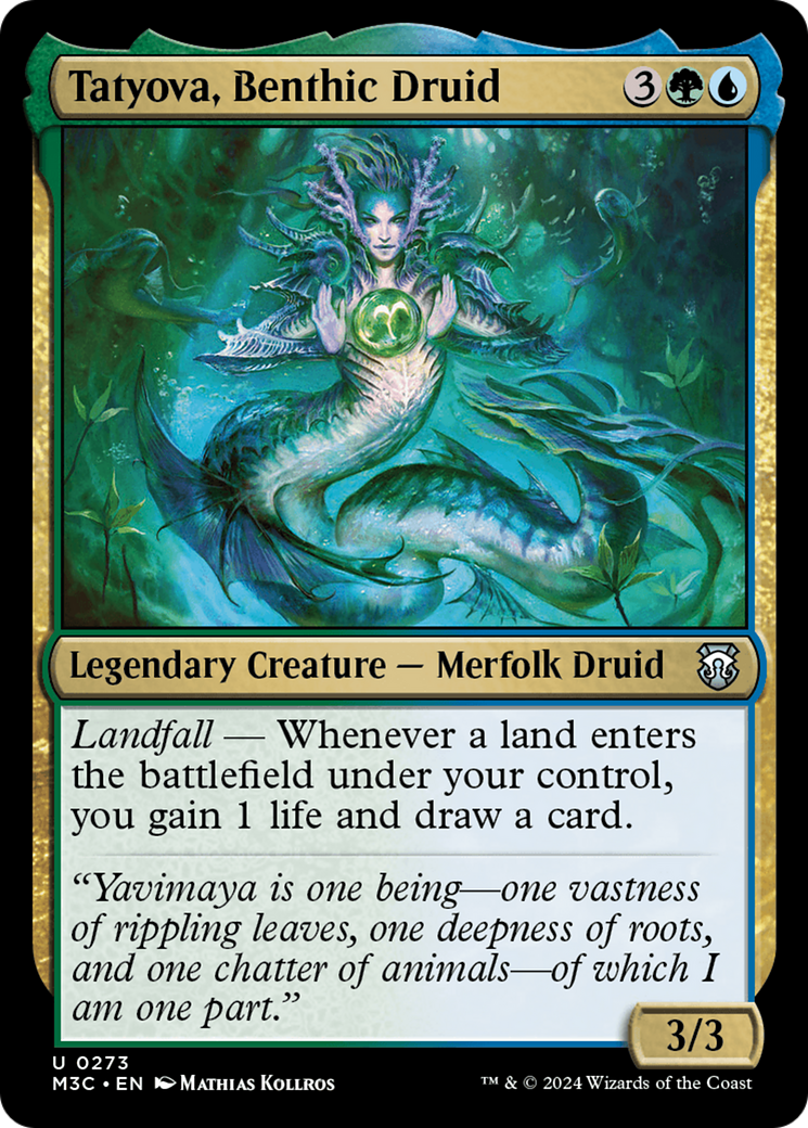 Tatyova, Benthic Druid (Ripple Foil) [Modern Horizons 3 Commander] | PLUS EV GAMES 