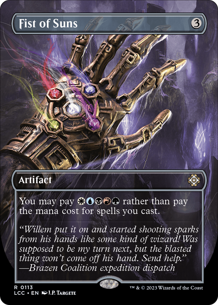Fist of Suns (Borderless) [The Lost Caverns of Ixalan Commander] | PLUS EV GAMES 