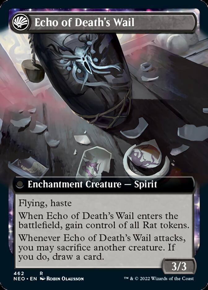 Tribute to Horobi // Echo of Death's Wail (Extended Art) [Kamigawa: Neon Dynasty] | PLUS EV GAMES 