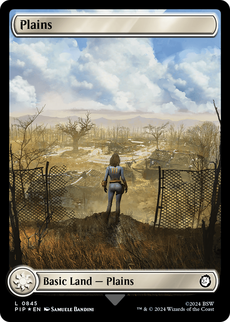 Plains (0845) (Surge Foil) [Fallout] | PLUS EV GAMES 