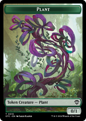Plant Warrior // Plant Double-Sided Token [Outlaws of Thunder Junction Commander Tokens] | PLUS EV GAMES 