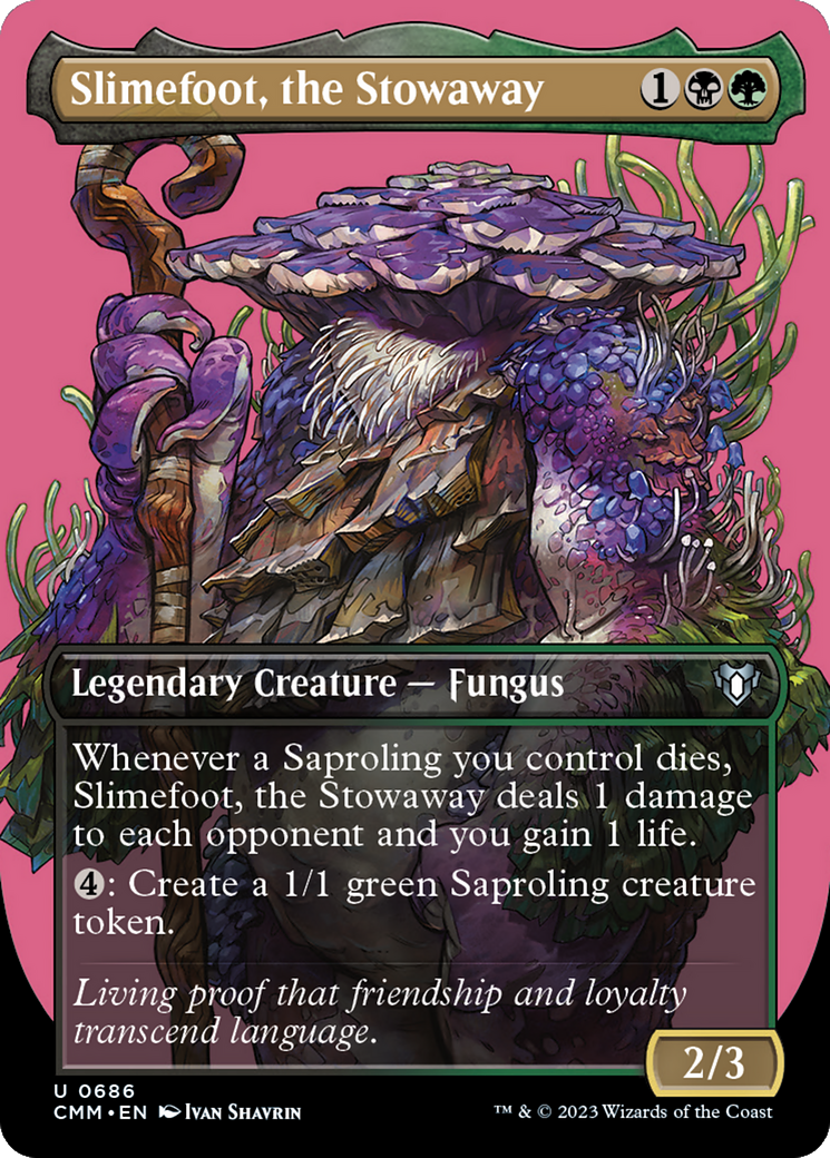 Slimefoot, the Stowaway (Borderless Profile) [Commander Masters] | PLUS EV GAMES 