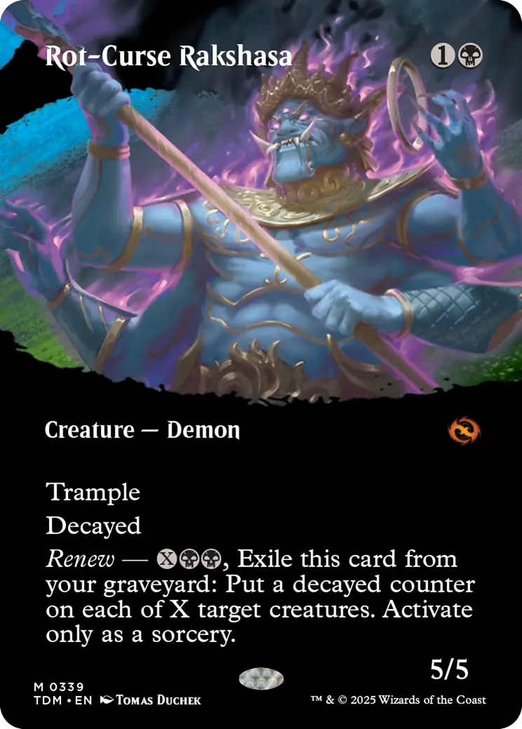 Rot-Curse Rakshasa (Borderless) [Tarkir: Dragonstorm] | PLUS EV GAMES 