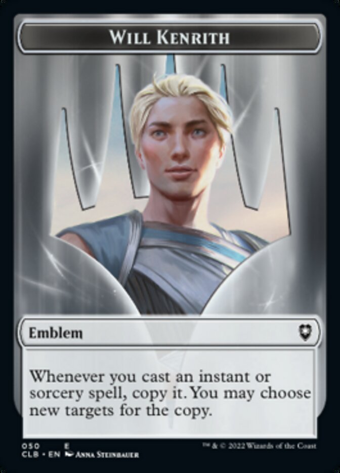 Will Kenrith Emblem // Copy Double-Sided Token [Commander Legends: Battle for Baldur's Gate Tokens] | PLUS EV GAMES 