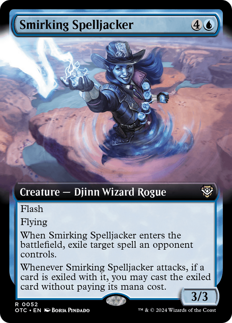 Smirking Spelljacker (Extended Art) [Outlaws of Thunder Junction Commander] | PLUS EV GAMES 