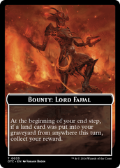 Bounty: Lord Fajjal // Bounty Rules Double-Sided Token [Outlaws of Thunder Junction Commander Tokens] | PLUS EV GAMES 