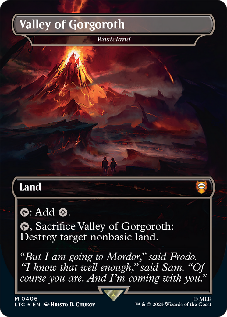 Valley of Gorgoroth - Wasteland (Surge Foil Realms and Relics) [The Lord of the Rings: Tales of Middle-Earth Commander] | PLUS EV GAMES 