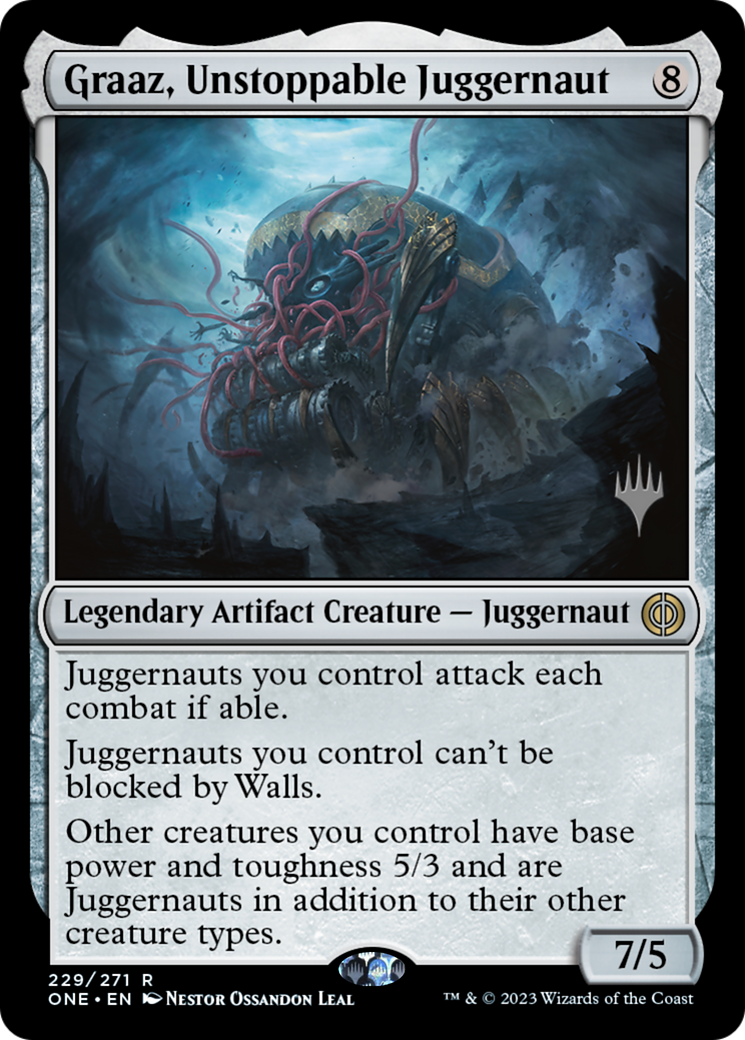 Graaz, Unstoppable Juggernaut (Promo Pack) [Phyrexia: All Will Be One Promos] | PLUS EV GAMES 