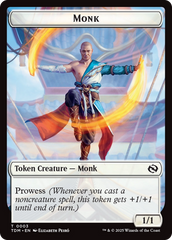 Dragon Illusion // Monk Double-Sided Token [Tarkir: Dragonstorm Commander Tokens] | PLUS EV GAMES 