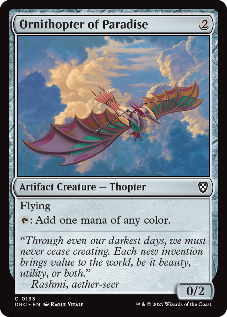 Ornithopter of Paradise [Aetherdrift Commander] | PLUS EV GAMES 