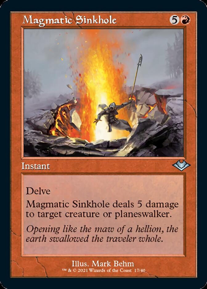 Magmatic Sinkhole (Retro Foil Etched) [Modern Horizons] | PLUS EV GAMES 