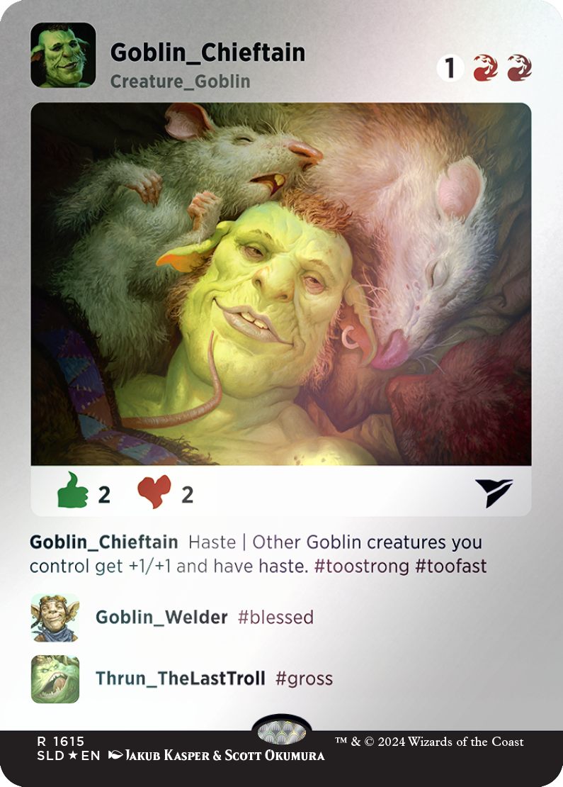 Goblin Chieftain (Rainbow Foil) [Secret Lair Drop Series] | PLUS EV GAMES 