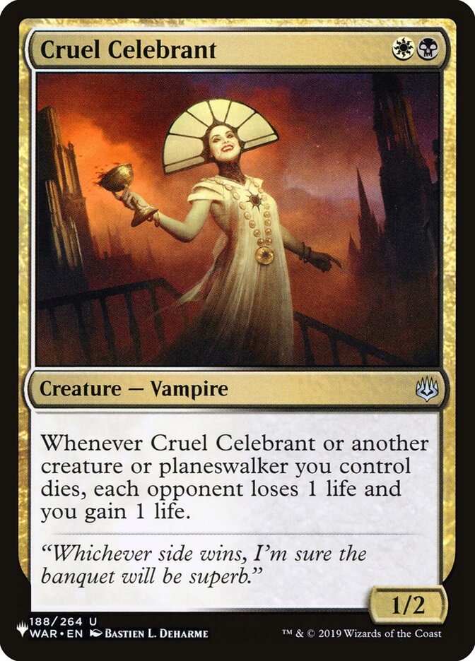 Cruel Celebrant [The List] | PLUS EV GAMES 