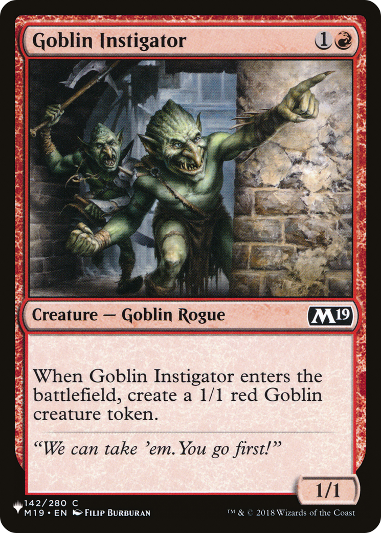 Goblin Instigator [The List Reprints] | PLUS EV GAMES 