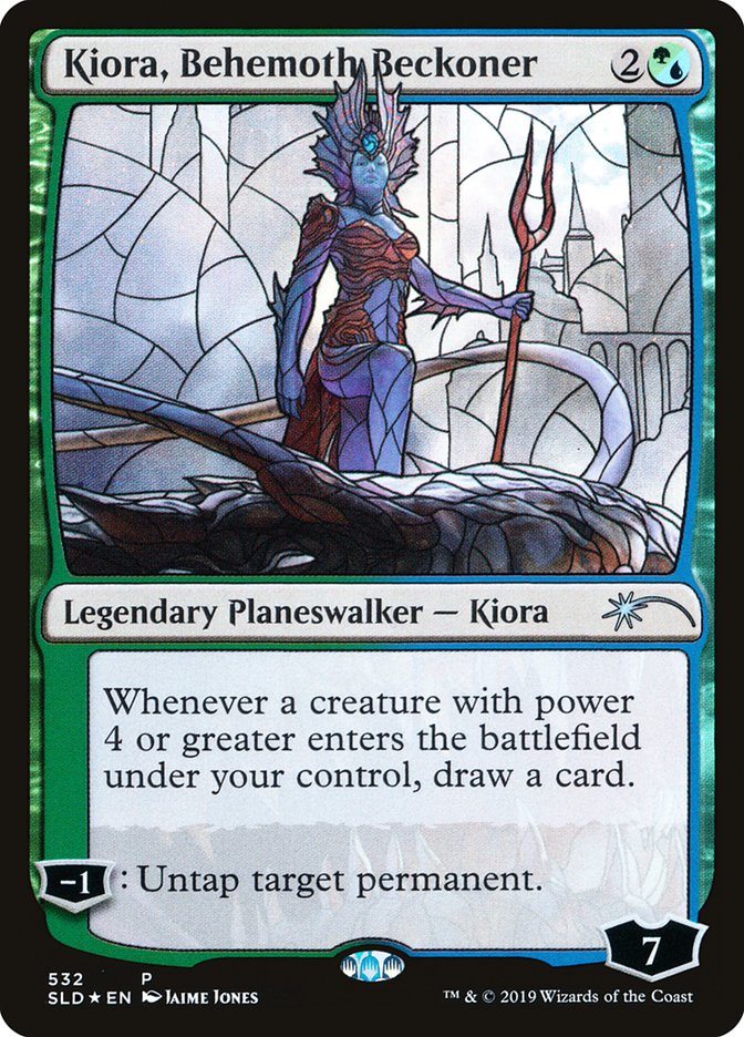 Kiora, Behemoth Beckoner (Stained Glass) [Secret Lair Drop Promos] | PLUS EV GAMES 