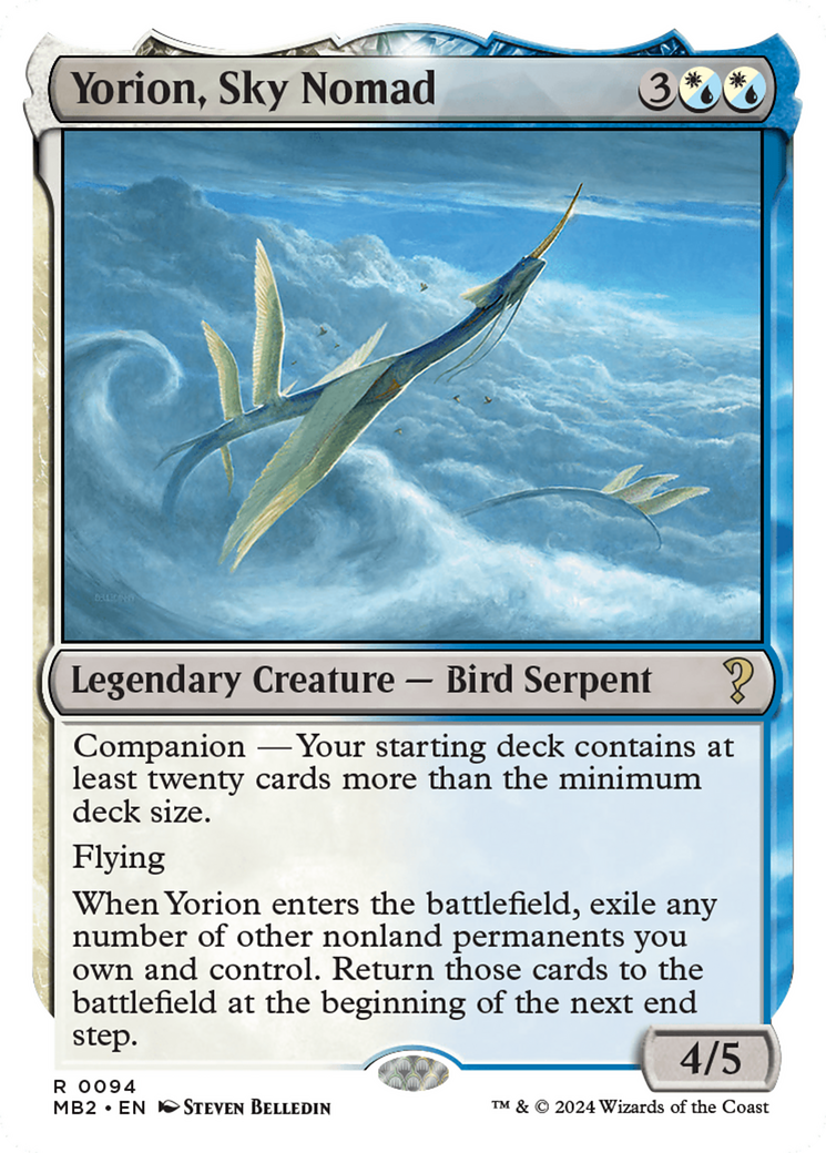 Yorion, Sky Nomad (White Border) [Mystery Booster 2] | PLUS EV GAMES 