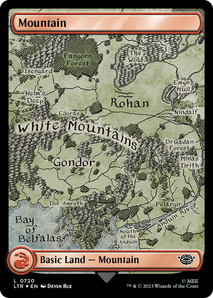 Mountain (720) (Surge Foil) [The Lord of the Rings: Tales of Middle-Earth] | PLUS EV GAMES 