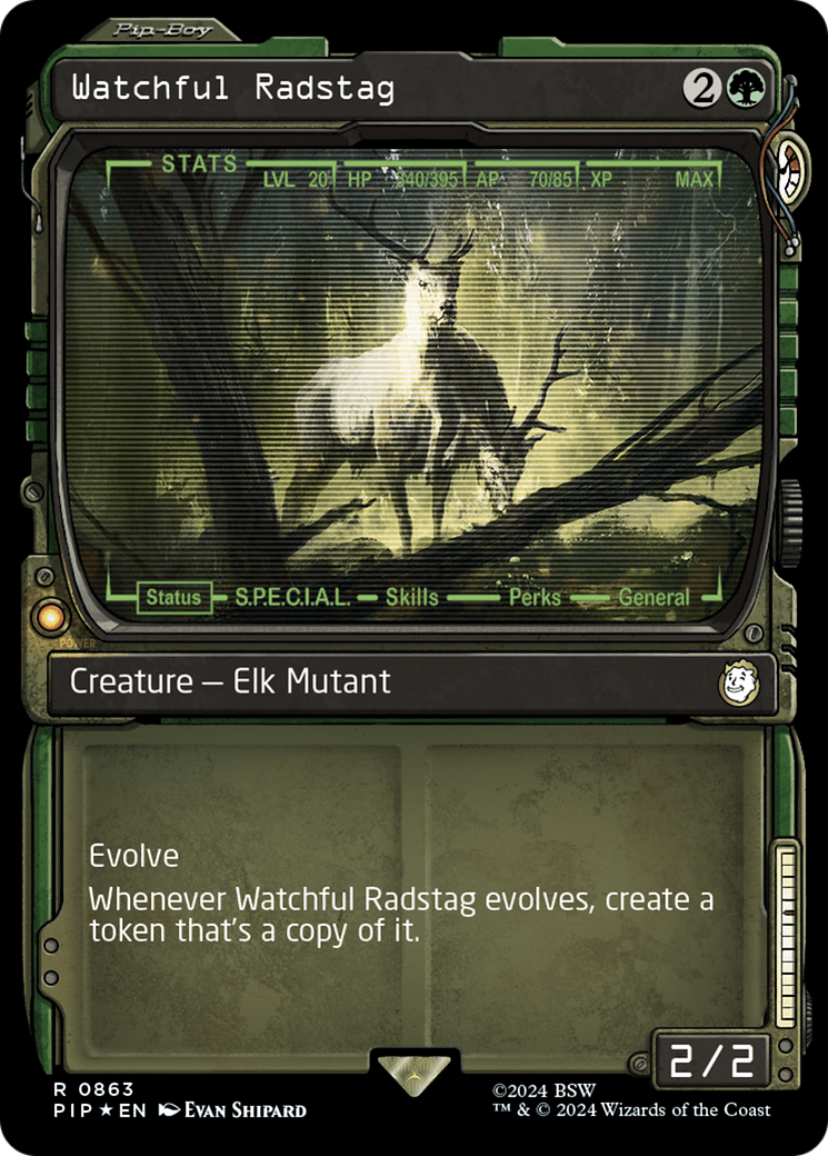 Watchful Radstag (Showcase) (Surge Foil) [Fallout] | PLUS EV GAMES 