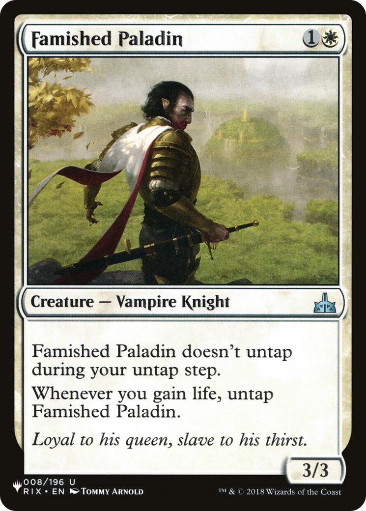 Famished Paladin [The List] | PLUS EV GAMES 