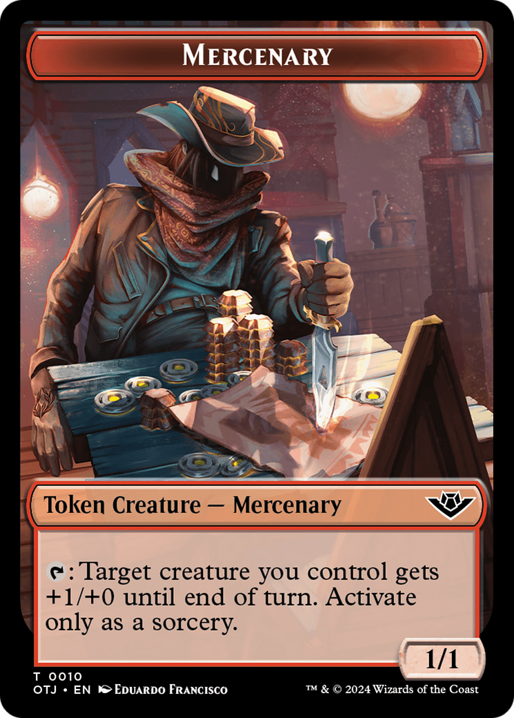 Mercenary // Construct Double-Sided Token [Outlaws of Thunder Junction Tokens] | PLUS EV GAMES 