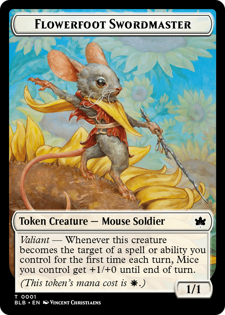 Rabbit // Flowerfoot Swordmaster Double-Sided Token [Bloomburrow Tokens] | PLUS EV GAMES 