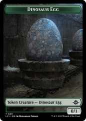 Dinosaur Egg // Dinosaur (0010) Double-Sided Token [The Lost Caverns of Ixalan Tokens] | PLUS EV GAMES 