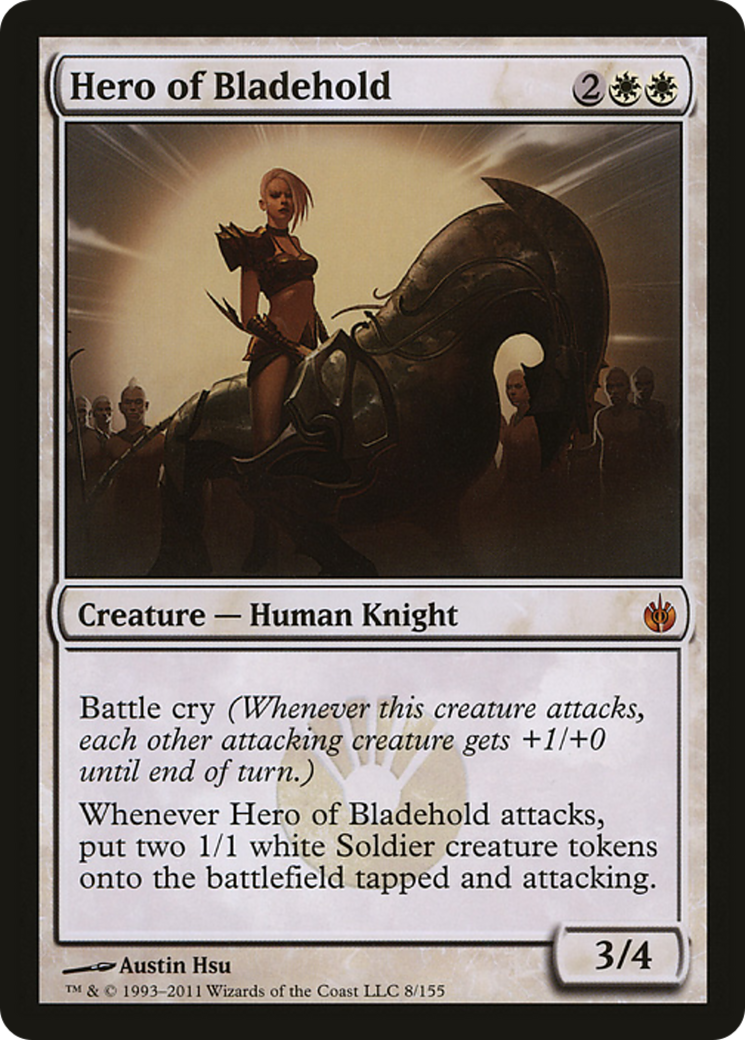 Hero of Bladehold (Mirrodin Besieged) (Oversized) [Oversize Cards] | PLUS EV GAMES 