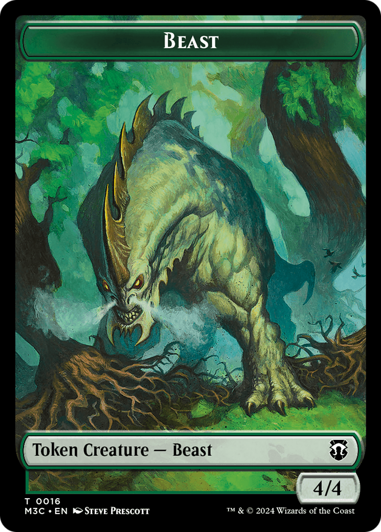 Elephant // Beast (0016) Double-Sided Token [Modern Horizons 3 Commander Tokens] | PLUS EV GAMES 