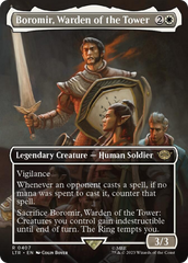 Boromir, Warden of the Tower (Borderless Alternate Art) [The Lord of the Rings: Tales of Middle-Earth] | PLUS EV GAMES 