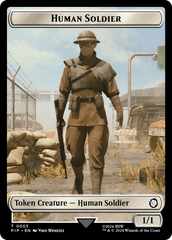 Settlement // Human Soldier Double-Sided Token [Fallout Tokens] | PLUS EV GAMES 