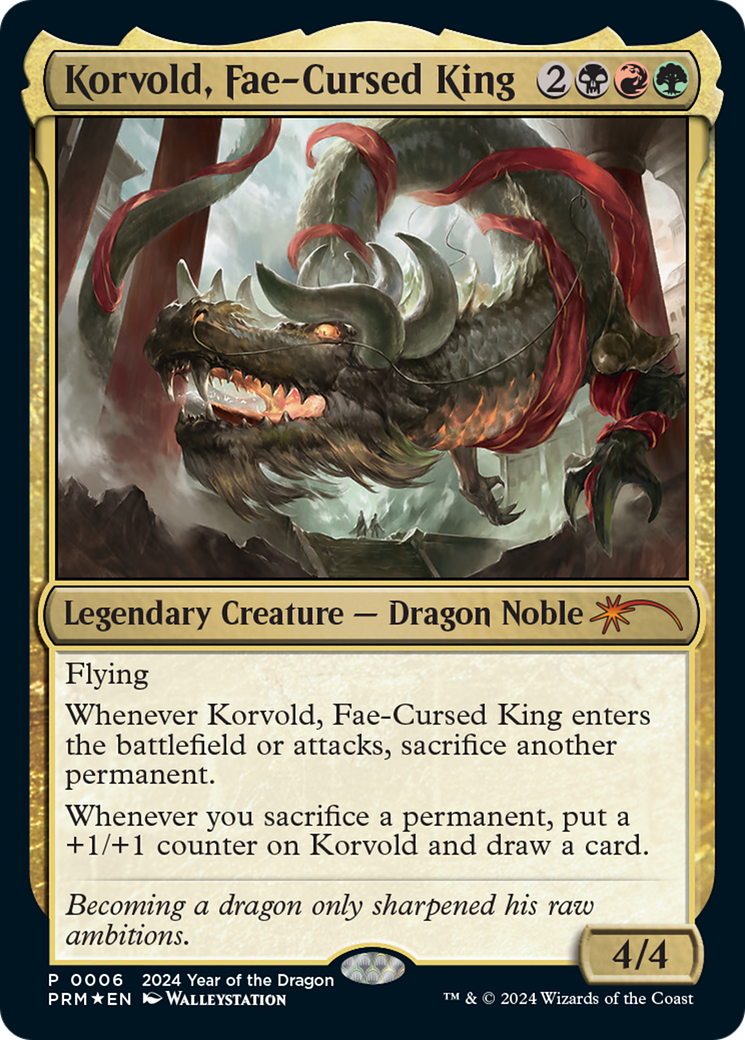 Korvold, Fae-Cursed King (Year of the Dragon 2024) [Standard Showdown Promos] | PLUS EV GAMES 